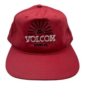 Volcom Stone Co. Hat Cap Snap Back Pink Moxey Adjustable Casual Skate Streetwear
